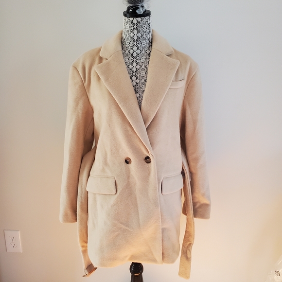 *NWT* Topshop Buttermilk Dad Coat (size 6) - Picture 7 of 10